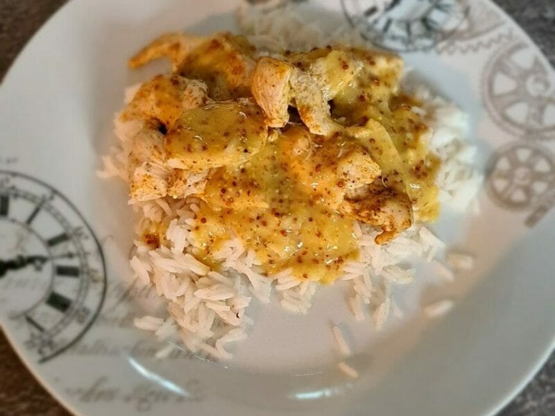 Cliquez pour zoomer ! Blancs de poulet sauce moutarde et curry Thermomix par pupuce10