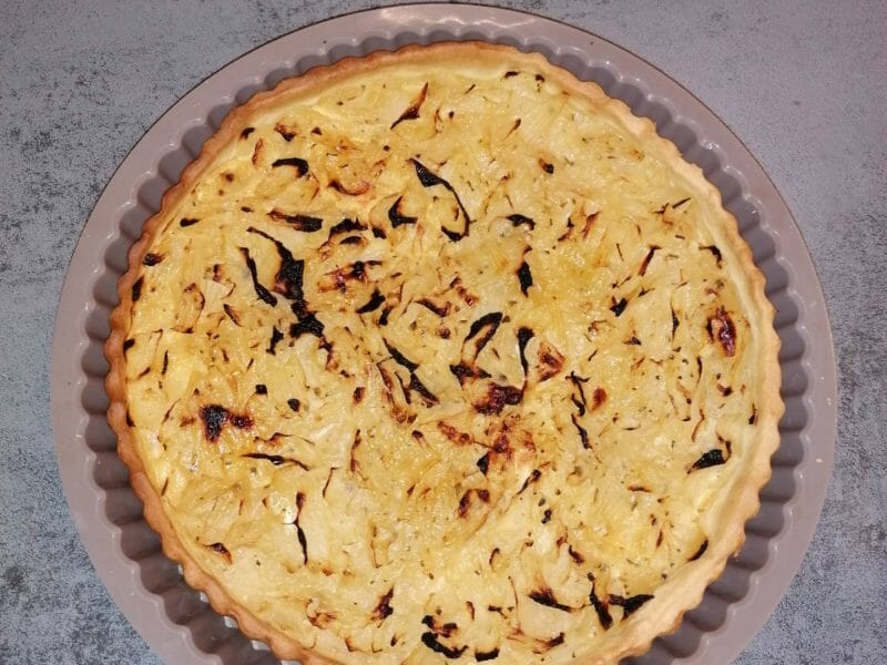 Cliquez pour zoomer ! Tarte aux oignons, lardons et moutarde douce Thermomix par emilie_393
