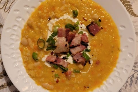 Cliquez pour zoomer ! Soupe à l’orge et aux haricots blancs Thermomix par cflo68🐞