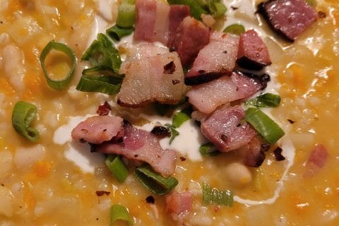 Cliquez pour zoomer ! Soupe à l’orge et aux haricots blancs Thermomix par cflo68🐞