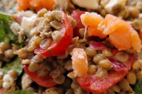 Cliquez pour zoomer ! Salade de lentilles à la grecque Thermomix par cflo68🐞