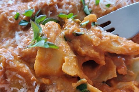 Cliquez pour zoomer ! Gratin de tortellini tomate mozzarella Thermomix par cflo68🐞