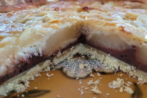 Cliquez pour zoomer ! Tarte aux poires sur lit de chocolat Thermomix par cflo68🐞