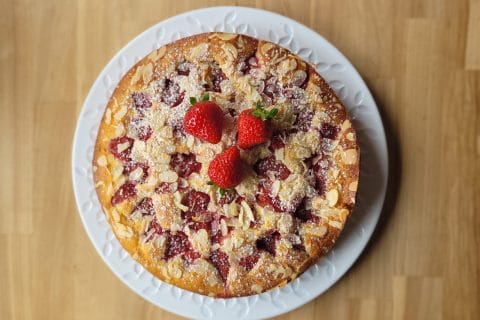 Cliquez pour zoomer ! Gâteau amandes et fruits rouges Thermomix par cflo68🐞