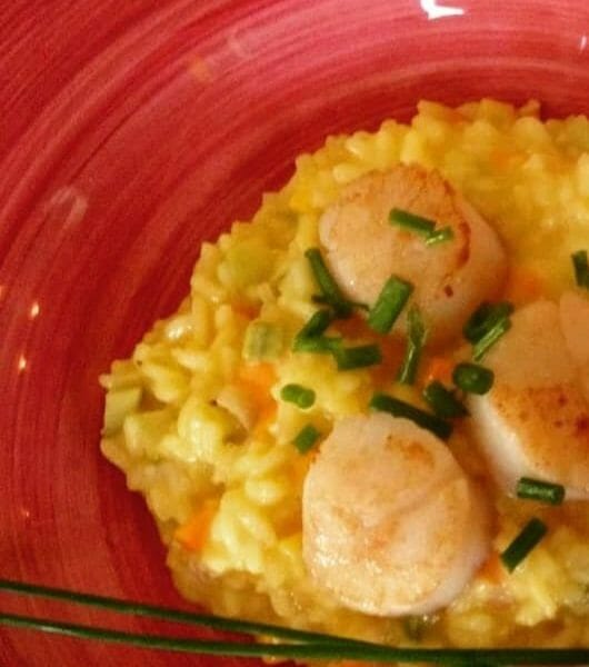 Risotto aux Saint Jacques et poireaux au Thermomix - Cookomix