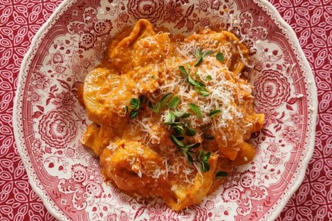 Cliquez pour zoomer ! Gratin de tortellini tomate mozzarella Thermomix par cflo68🐞