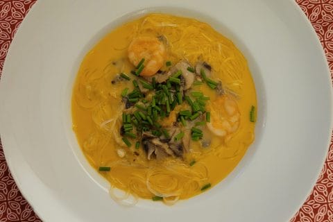 Cliquez pour zoomer ! Soupe thaï crevettes et lait de coco Thermomix par cflo68🐞