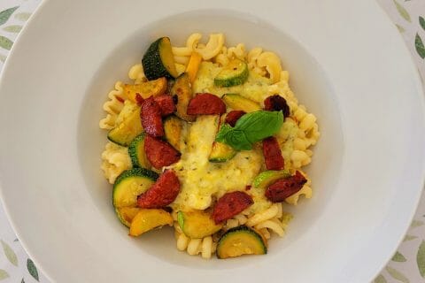 Cliquez pour zoomer ! Farfalle à la crème de courgettes Thermomix par cflo68🐞