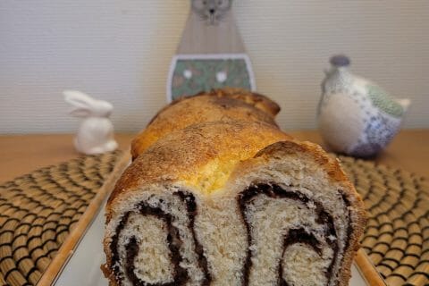 Cliquez pour zoomer ! Cozonac – Brioche roumaine aux noix et chocolat Thermomix par cflo68🐞