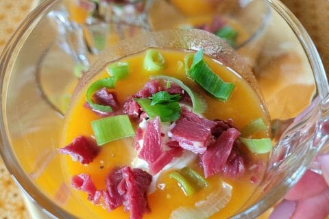 Cliquez pour zoomer ! Velouté de butternut et panais à la fourme d’Ambert Thermomix par cflo68🐞