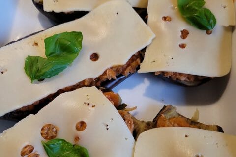 Cliquez pour zoomer ! Aubergines farcies au thon Thermomix par cflo68🐞