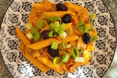 Cliquez pour zoomer ! One pot pasta aubergines lardons et champignons Thermomix par cflo68🐞