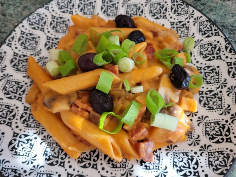 Cliquez pour zoomer ! One pot pasta aubergines lardons et champignons Thermomix par cflo68🐞