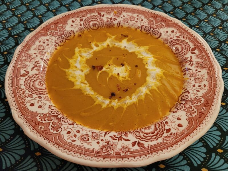 Cliquez pour zoomer ! Velouté de butternut aux lentilles corail et au curry Thermomix par cflo68🐞