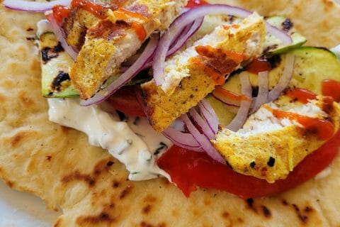 Cliquez pour zoomer ! Naans à l’ail et à la coriandre Thermomix par cflo68🐞