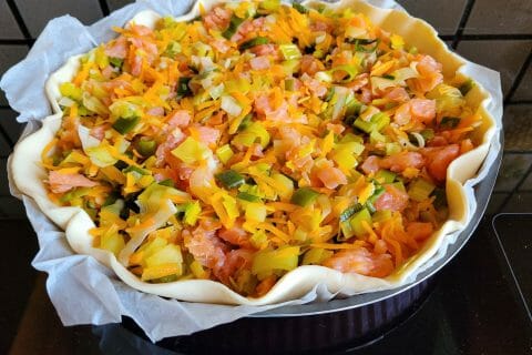 Cliquez pour zoomer ! Quiche poireaux et saumon Thermomix par cflo68🐞