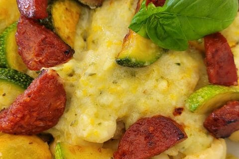 Cliquez pour zoomer ! Farfalle à la crème de courgettes Thermomix par cflo68🐞