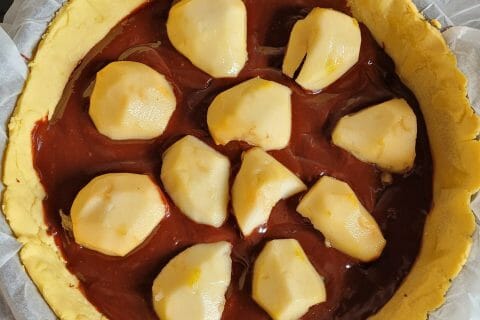 Cliquez pour zoomer ! Tarte aux poires sur lit de chocolat Thermomix par cflo68🐞