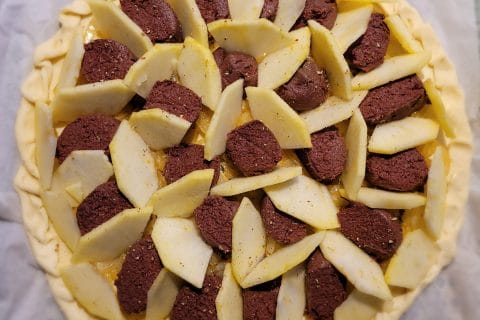 Cliquez pour zoomer ! Tarte au boudin noir et aux pommes Thermomix par cflo68🐞