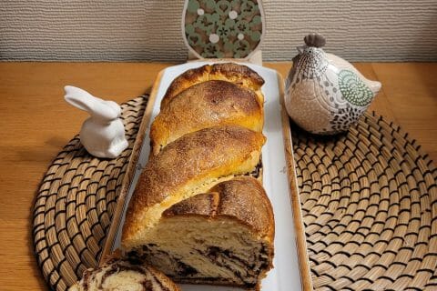 Cliquez pour zoomer ! Cozonac – Brioche roumaine aux noix et chocolat Thermomix par cflo68🐞