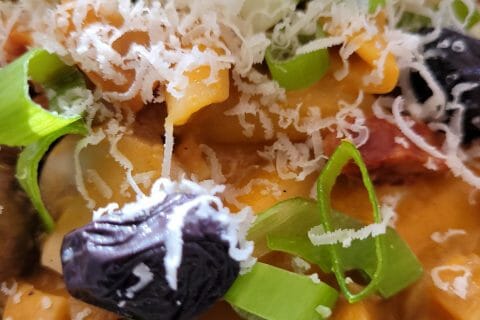 Cliquez pour zoomer ! One pot pasta aubergines lardons et champignons Thermomix par cflo68🐞