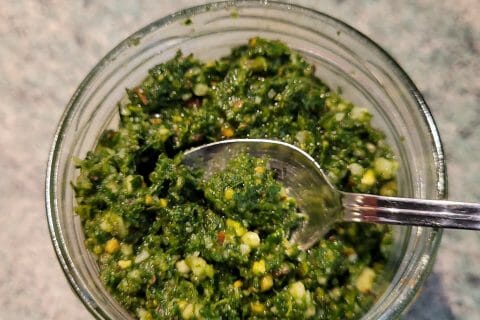Cliquez pour zoomer ! Pesto aux fanes de radis Thermomix par cflo68🐞