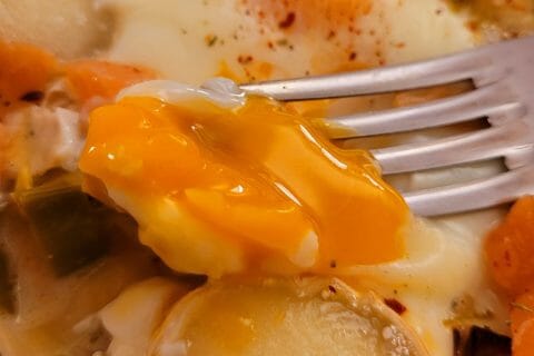 Cliquez pour zoomer ! Oeufs cocotte poireaux et saumon fumé Thermomix par cflo68🐞