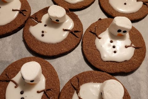 Cliquez pour zoomer ! Sablés bonhomme de neige fondu Thermomix par cflo68🐞
