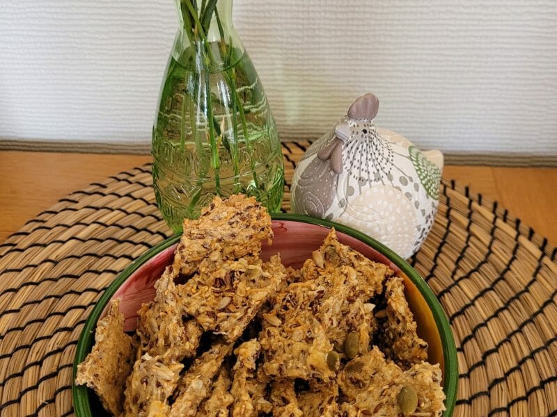 Cliquez pour zoomer ! Crackers salés à l’emmental et aux graines Thermomix par cflo68🐞