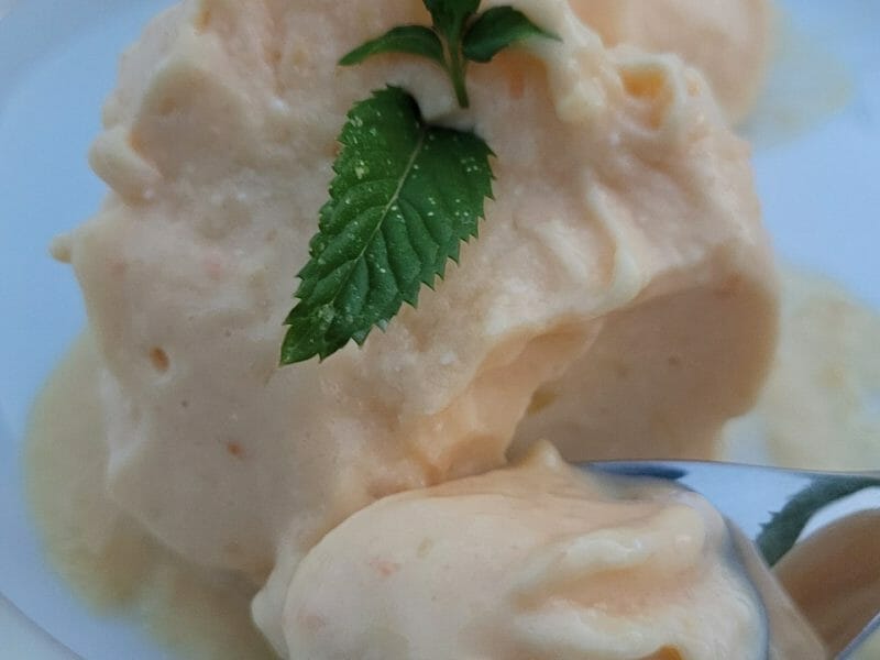 Cliquez pour zoomer ! Glace mangue coco Thermomix par cflo68🐞