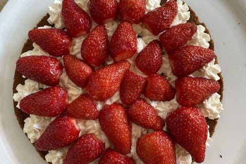 Cliquez pour zoomer ! Tarte aux fraises sans cuisson Thermomix par Mariemix