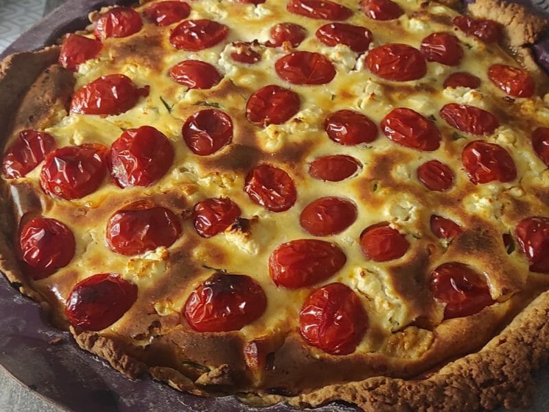 Cliquez pour zoomer ! Quiche poulet et tomates cerises Thermomix par Flip1907