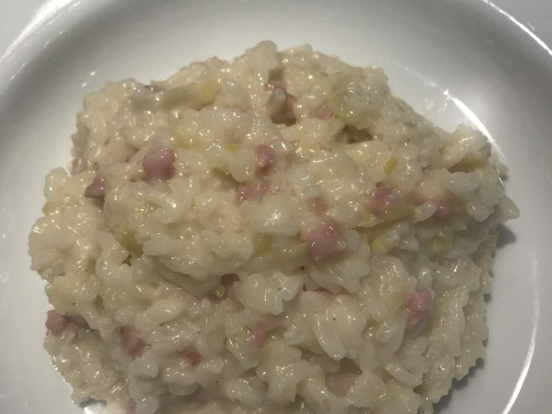 Cliquez pour zoomer ! Risotto poireaux et lardons Thermomix par soniamanga