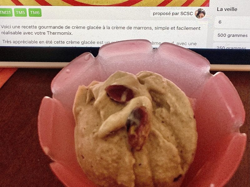 Cliquez pour zoomer ! Crème glacée à la crème de marrons Thermomix par soniamanga
