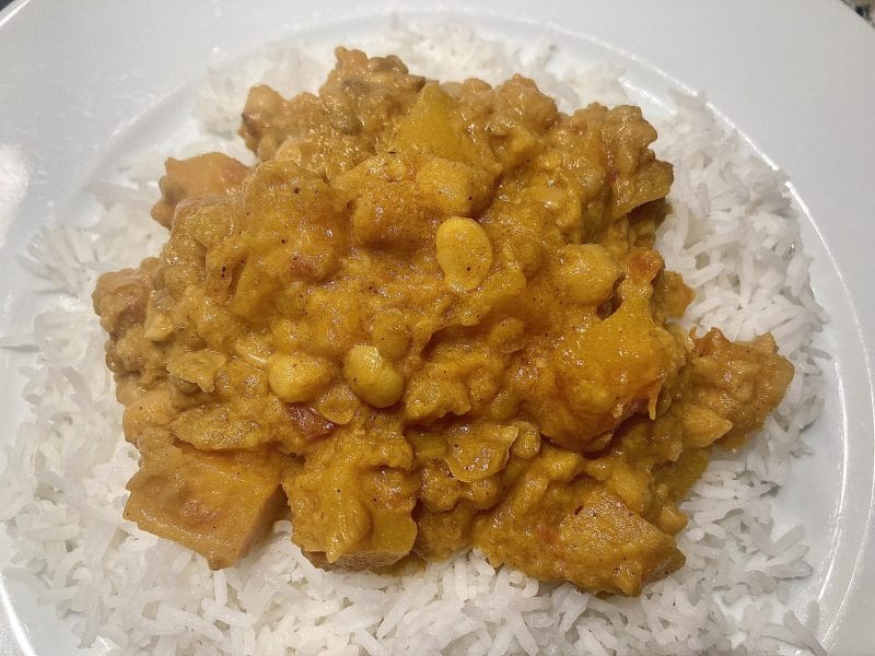 Cliquez pour zoomer ! Curry de butternut, pois chiches et lentilles Thermomix par soniamanga