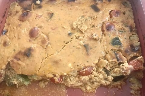 Cliquez pour zoomer ! Clafoutis aubergines et tomates Thermomix par soniamanga