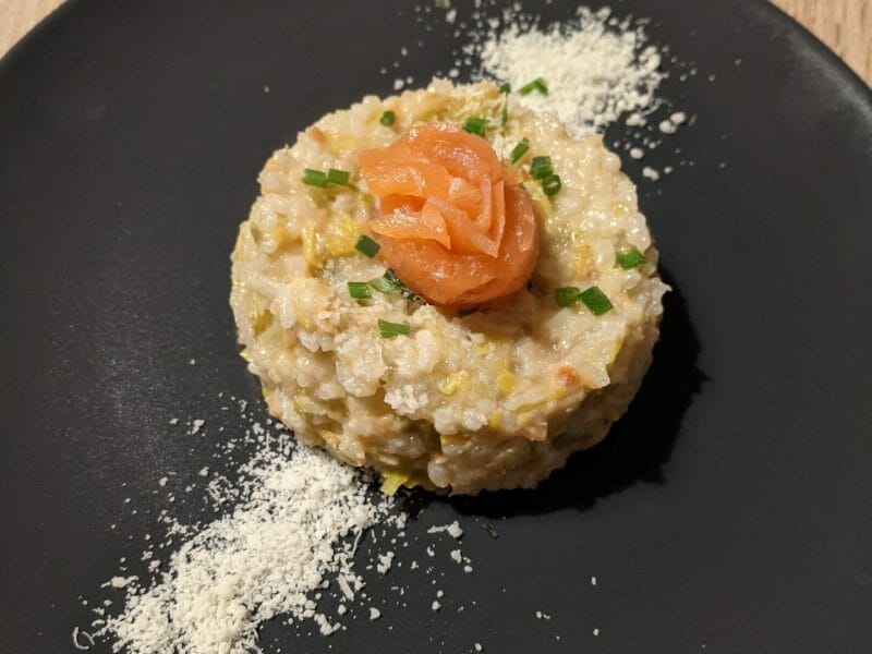 Cliquez pour zoomer ! Risotto poireaux et saumon fumé Thermomix par camille_261