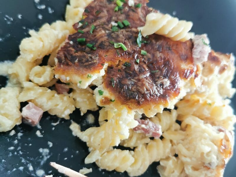 Cliquez pour zoomer ! Gratin de fusilli au jambon Thermomix par sabrinina
