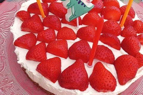 Cliquez pour zoomer ! Tarte aux fraises sans cuisson Thermomix par sophie_306