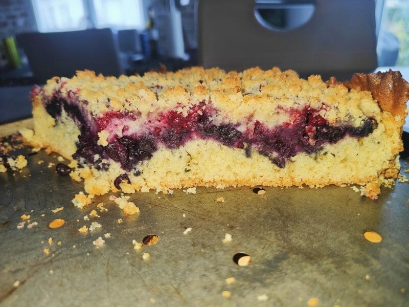 Cliquez pour zoomer ! Tarte aux myrtilles façon crumble Thermomix par zazo0u