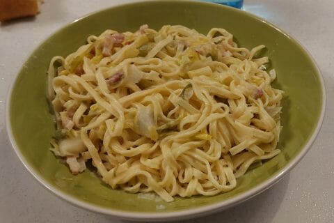 Cliquez pour zoomer ! Tagliatelles à la crème de poireaux Thermomix par CindyPanda