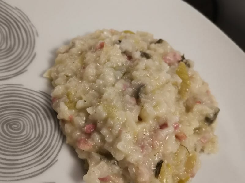 Cliquez pour zoomer ! Risotto poireaux et lardons Thermomix par lucette_007
