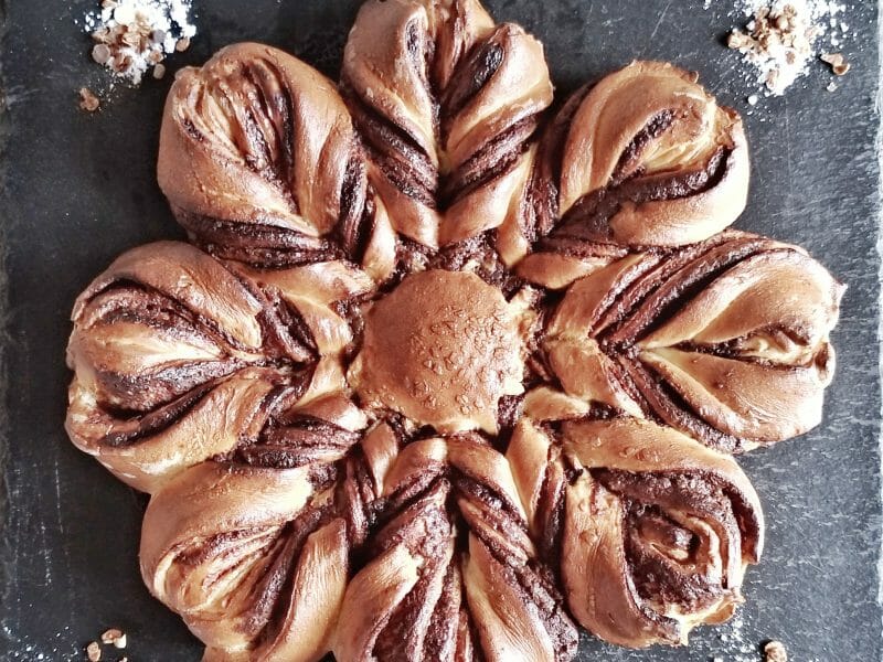 Cliquez pour zoomer ! Brioche étoilée au Nutella Thermomix par mika83