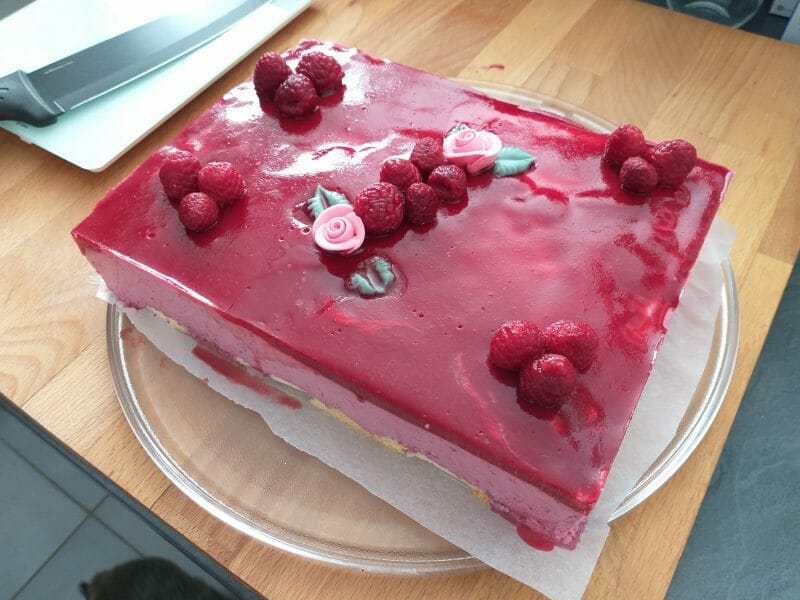 Cliquez pour zoomer ! Bavarois aux framboises Thermomix par rosebleue