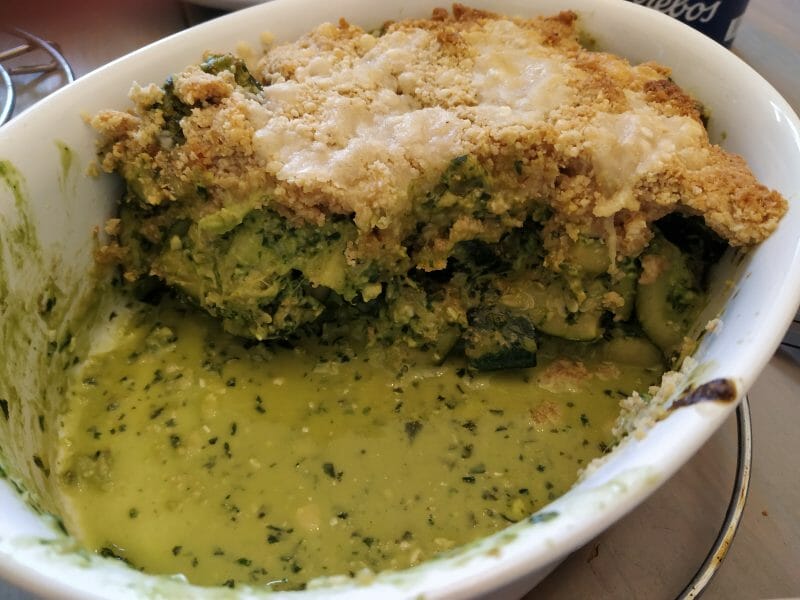Crumble courgettes, basilic et parmesan Thermomix par pierre59210
