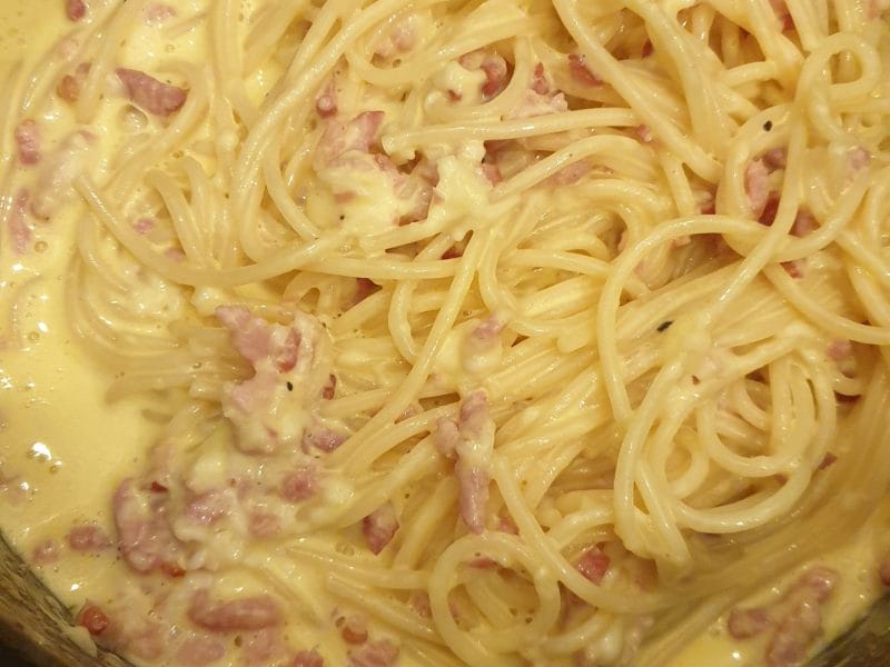 Cliquez pour zoomer ! Pâtes carbonara Thermomix par aurely79