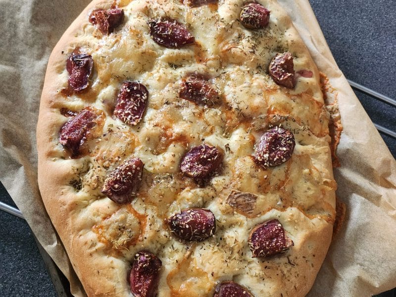 Cliquez pour zoomer ! Focaccia aux figues et gorgonzola Thermomix par Veropaul