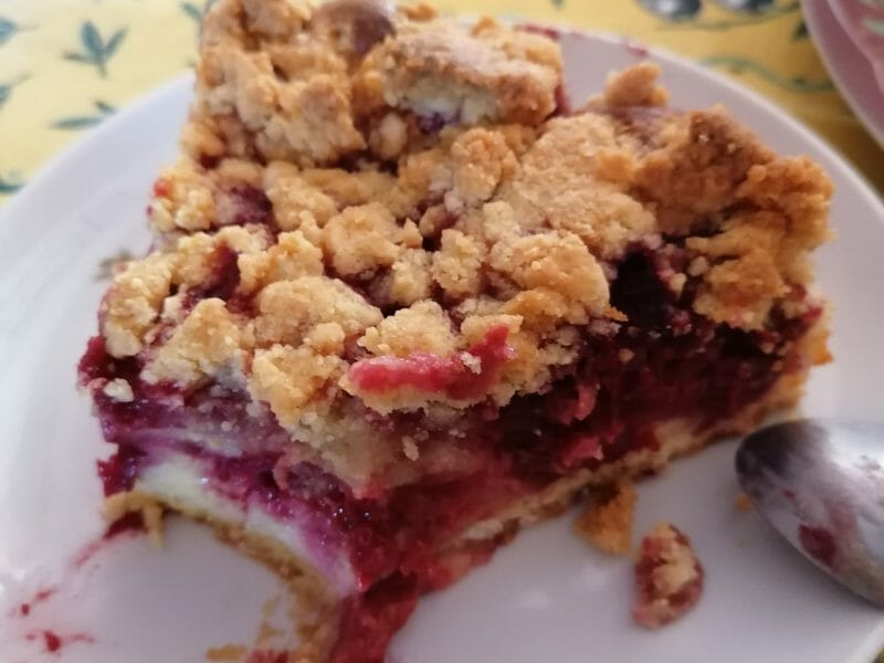 Crumb cake framboises Thermomix par sysy24