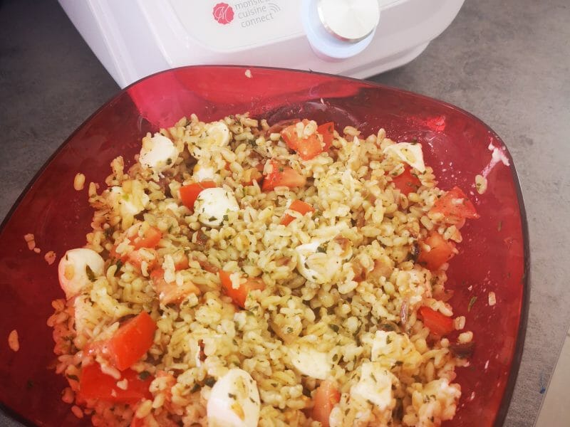 Cliquez pour zoomer ! Salade d’ebly, oignon caramélisé & mozzarella Thermomix par annamaxlyana