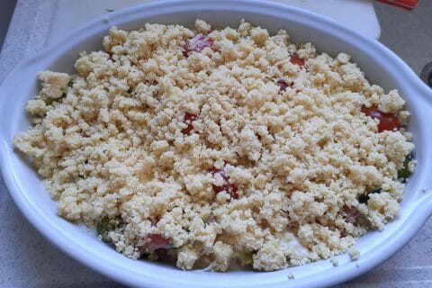 Cliquez pour zoomer ! Crumble courgettes, chèvre et lardons Thermomix par emilban